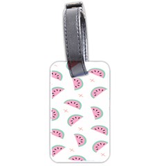 Seamless Background With Watermelon Slices Luggage Tag (two Sides) by Ket1n9