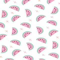 Seamless Background With Watermelon Slices Play Mat (square) by Ket1n9