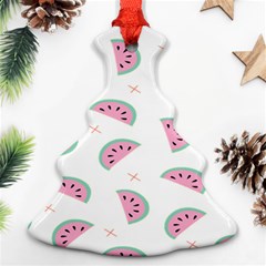 Fresh Watermelon Slices Texture Christmas Tree Ornament (two Sides) by Ket1n9