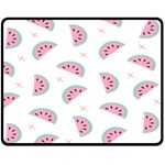 Fresh Watermelon Slices Texture Two Sides Fleece Blanket (Medium) 58.8 x47.4  Blanket Back