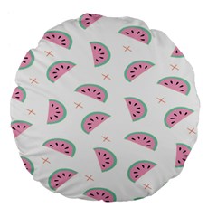 Seamless Background With Watermelon Slices Large 18  Premium Flano Round Cushions by Ket1n9