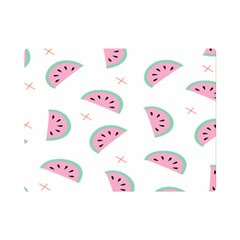 Seamless Background With Watermelon Slices Premium Plush Fleece Blanket (mini) by Ket1n9