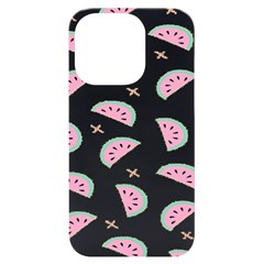 Fresh Watermelon Slices Texture Iphone 14 Pro Black Uv Print Case by Ket1n9