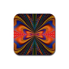 Fresh Watermelon Slices Texture Rubber Coaster (square) by Ket1n9