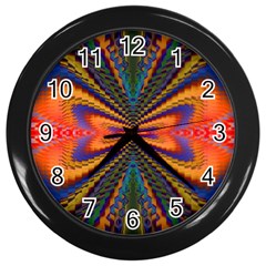 Casanova Abstract Art-colors Cool Druffix Flower Freaky Trippy Wall Clock (black) by Ket1n9