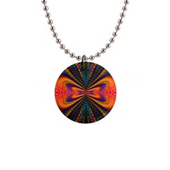 Casanova Abstract Art-colors Cool Druffix Flower Freaky Trippy 1  Button Necklace by Ket1n9