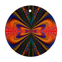 Casanova Abstract Art-colors Cool Druffix Flower Freaky Trippy Round Ornament (two Sides) by Ket1n9