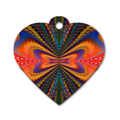 Casanova Abstract Art-colors Cool Druffix Flower Freaky Trippy Dog Tag Heart (one Side) by Ket1n9