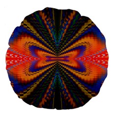 Casanova Abstract Art-colors Cool Druffix Flower Freaky Trippy Large 18  Premium Flano Round Cushions by Ket1n9