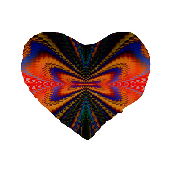 Casanova Abstract Art-colors Cool Druffix Flower Freaky Trippy Standard 16  Premium Flano Heart Shape Cushions