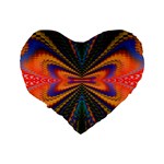 Casanova Abstract Art-colors Cool Druffix Flower Freaky Trippy Standard 16  Premium Flano Heart Shape Cushions Back