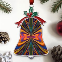 Casanova Abstract Art-colors Cool Druffix Flower Freaky Trippy Metal Holly Leaf Bell Ornament by Ket1n9