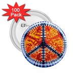 Tie Dye Peace Sign 2.25  Buttons (100 pack)  Front