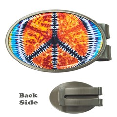 Tie Dye Peace Sign Money Clips (oval)  by Ket1n9