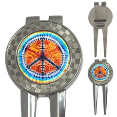 Tie Dye Peace Sign 3-in-1 Golf Divots by Ket1n9