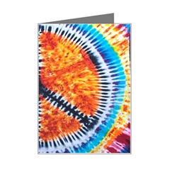 Tie Dye Peace Sign Mini Greeting Card by Ket1n9