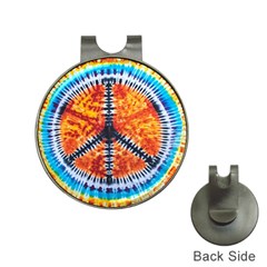 Tie Dye Peace Sign Hat Clips With Golf Markers by Ket1n9