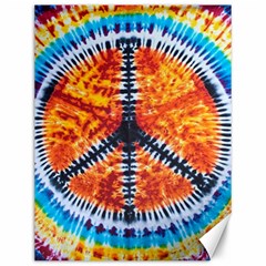 Tie Dye Peace Sign Canvas 12  X 16  by Ket1n9