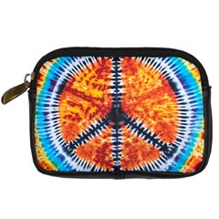 Tie Dye Peace Sign Digital Camera Leather Case by Ket1n9