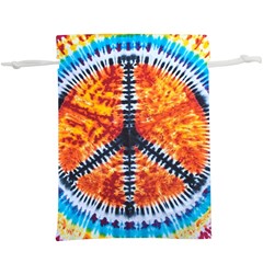 Tie Dye Peace Sign Lightweight Drawstring Pouch (xl) by Ket1n9