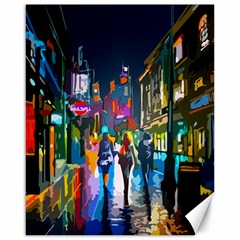 Abstract Vibrant Colour Cityscape Canvas 16  X 20  by Ket1n9