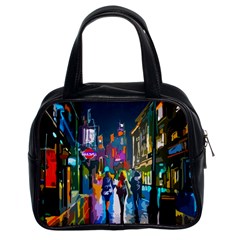 Abstract Vibrant Colour Cityscape Classic Handbag (two Sides) by Ket1n9