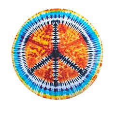 Tie Dye Peace Sign Mini Round Pill Box (pack Of 3) by Ket1n9