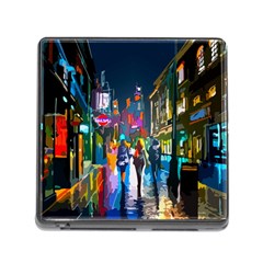 Abstract Vibrant Colour Cityscape Memory Card Reader (square 5 Slot) by Ket1n9