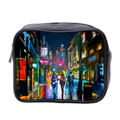 Abstract Vibrant Colour Cityscape Mini Toiletries Bag (two Sides) by Ket1n9