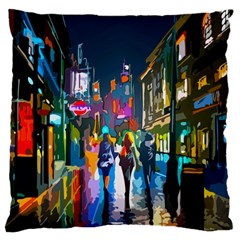 Abstract Vibrant Colour Cityscape Large Cushion Case (one Side) by Ket1n9