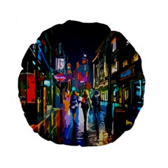 Abstract Vibrant Colour Cityscape Standard 15  Premium Flano Round Cushions by Ket1n9