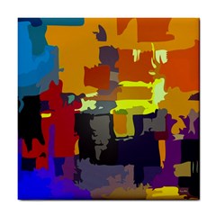 Abstract Vibrant Colour Tile Coaster by Ket1n9