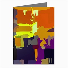 Abstract Vibrant Colour Greeting Cards (pkg Of 8)