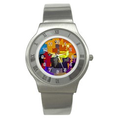 Abstract Vibrant Colour Stainless Steel Watch by Ket1n9