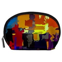 Abstract Vibrant Colour Accessory Pouch (large) by Ket1n9