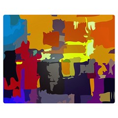 Abstract Vibrant Colour Two Sides Premium Plush Fleece Blanket (medium) by Ket1n9