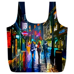 Abstract Vibrant Colour Cityscape Full Print Recycle Bag (xxl) by Ket1n9