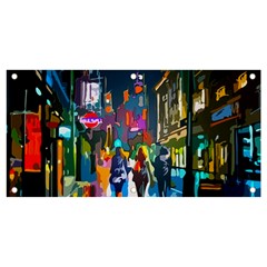 Abstract Vibrant Colour Cityscape Banner And Sign 4  X 2  by Ket1n9