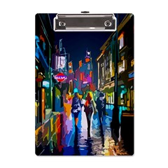 Abstract Vibrant Colour Cityscape A5 Acrylic Clipboard by Ket1n9