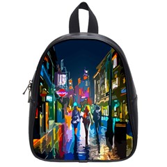 Abstract Vibrant Colour Cityscape School Bag (small) by Ket1n9