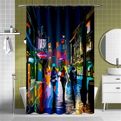 Abstract Vibrant Colour Cityscape Shower Curtain 48  X 72  (small)  by Ket1n9