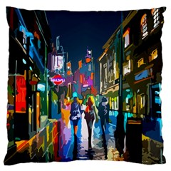 Abstract Vibrant Colour Cityscape Standard Premium Plush Fleece Cushion Case (one Side) by Ket1n9