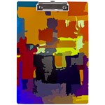 Abstract Vibrant Colour A4 Acrylic Clipboard Front