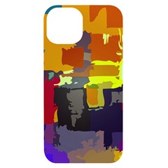 Abstract Vibrant Colour Iphone 14 Black Uv Print Case by Ket1n9