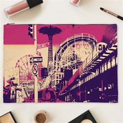 Pink City Retro Vintage Futurism Art Cosmetic Bag (xxl) by Ket1n9