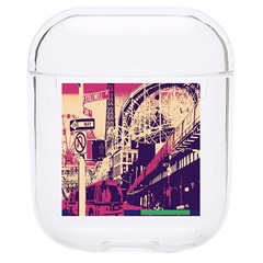 Pink City Retro Vintage Futurism Art Hard PC AirPods 1/2 Case