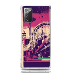 Pink City Retro Vintage Futurism Art Samsung Galaxy Note 20 Tpu Uv Case by Ket1n9