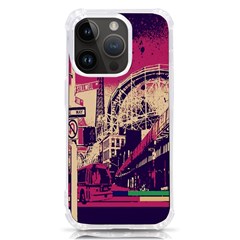 Pink City Retro Vintage Futurism Art Iphone 14 Pro Tpu Uv Print Case by Ket1n9