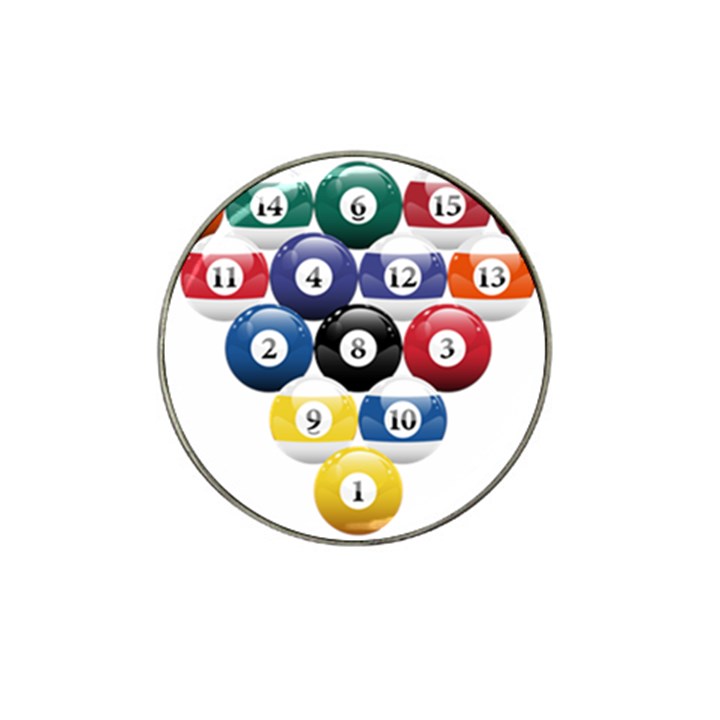 Racked Billiard Pool Balls Hat Clip Ball Marker (10 pack)