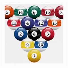 Racked Billiard Pool Balls Medium Glasses Cloth (2 Sides) by Ket1n9